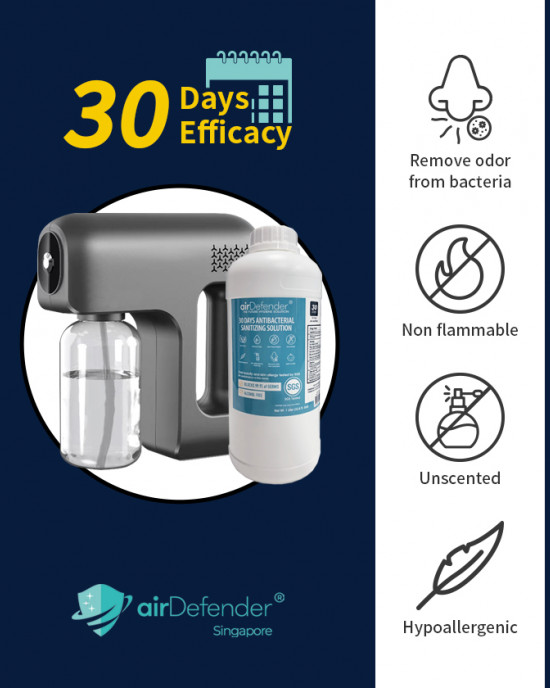 Q-Dot Atomizer + 30days Antibacterial Surface Coating Solution 1 Litre